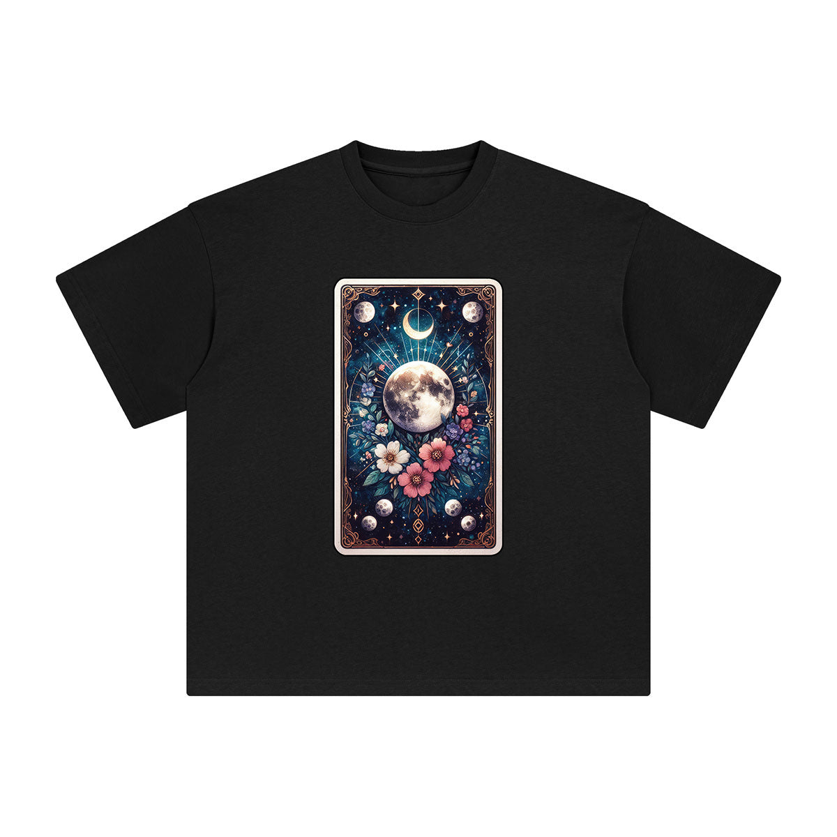 Mystical Moon Tarot Card Graphic Tee-INNBLAC Fashion Apparel