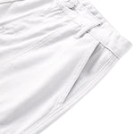 Solid Cargo Wide-Leg Cropped Pants