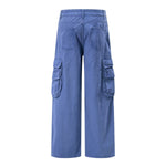 Washed Cargo Pants With Pocket‑in‑Pocket Structure
