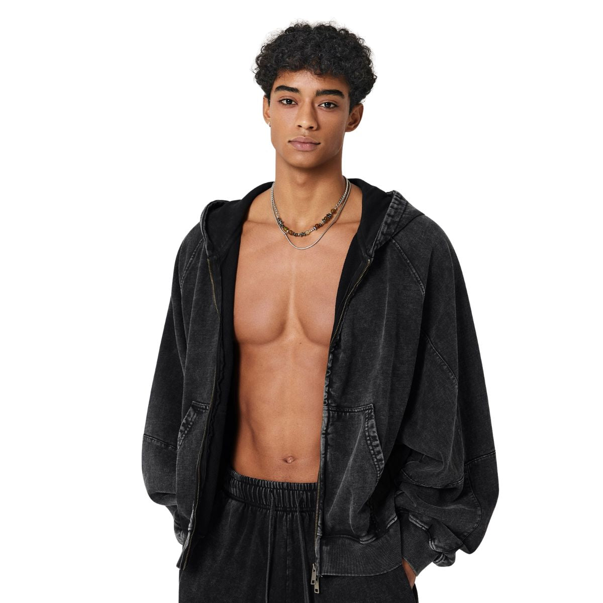 Heavyweight Washed Cotton Boxy Hoodie