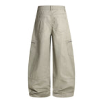 Washed Wrinkled Barrel with Zipper Pockets Cargo Pants