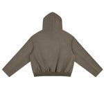 Boxy Streetwear Straight‑Sleeve French Terry Hoodie