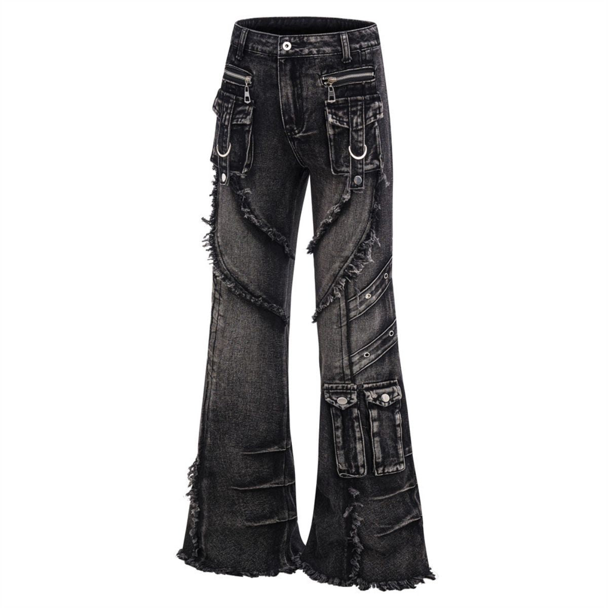 Smoke Rise Y2K Raw Edge Bootcut Jeans