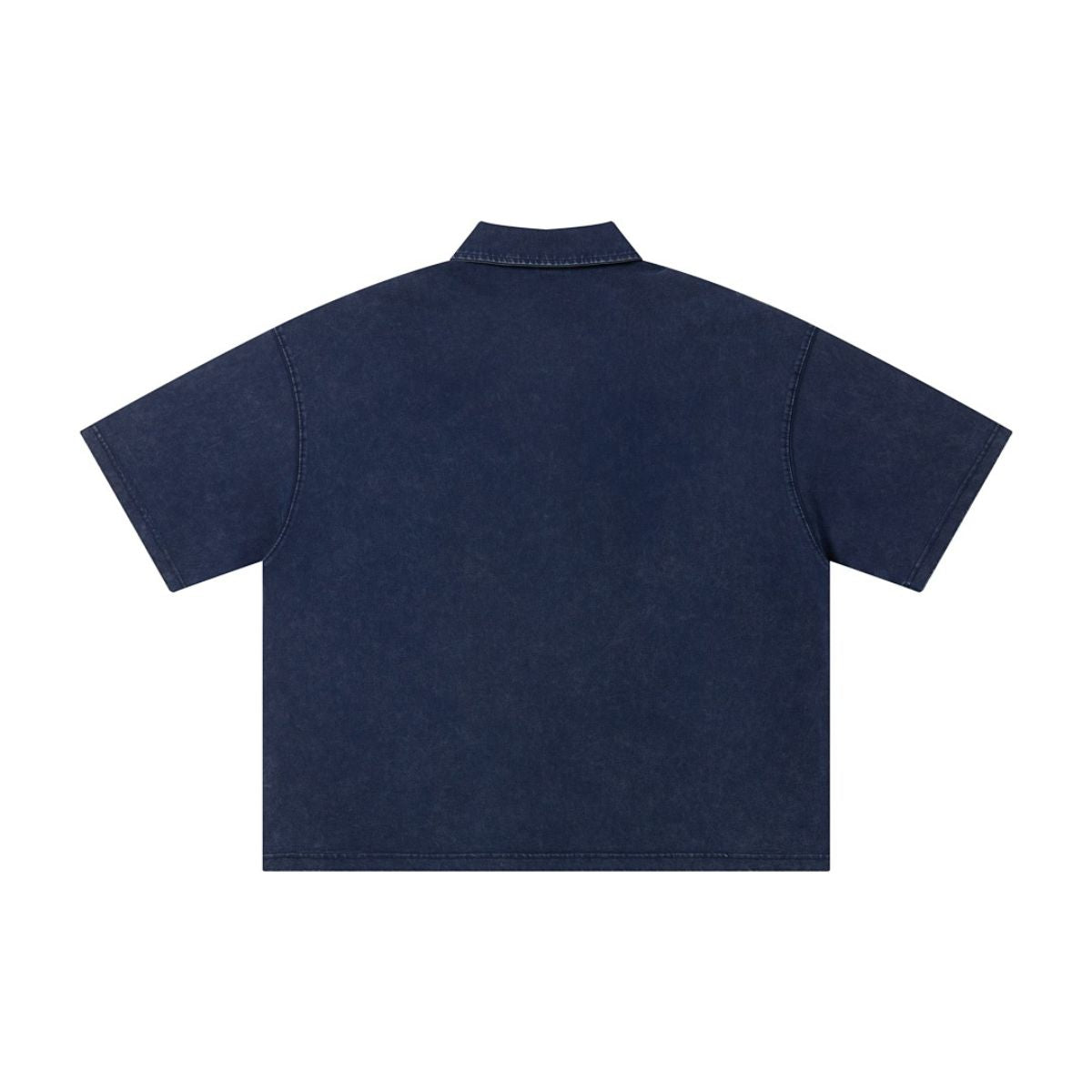 Vintage Polo Collar Loose Casual Short Sleeve T‑Shirt