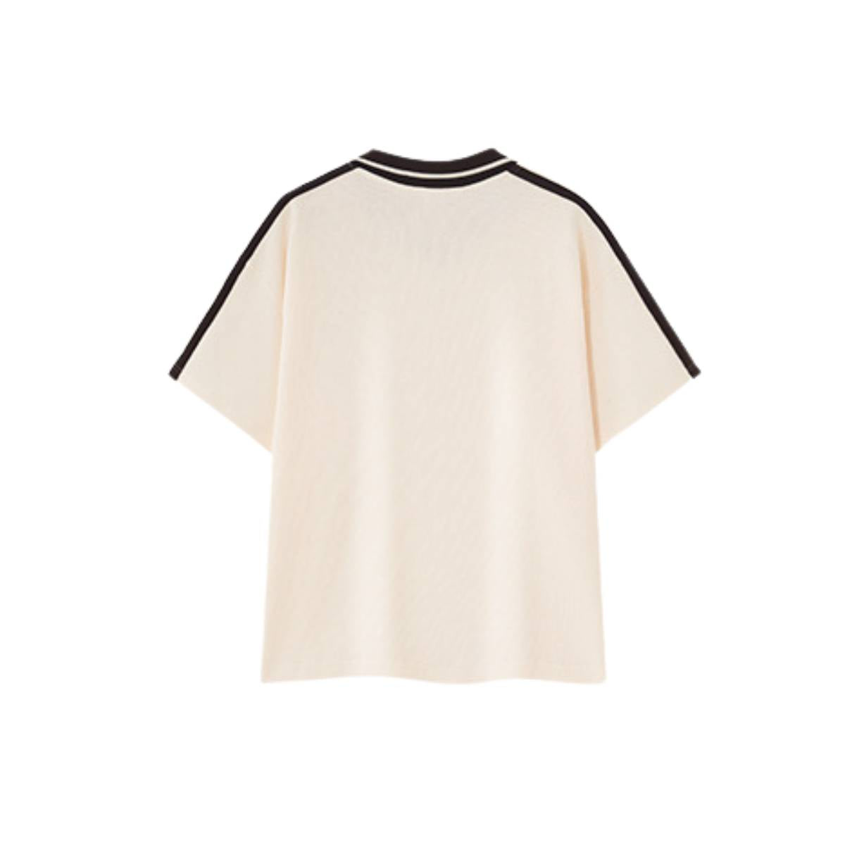 Vintage Waffle Colorblock Boxy Fit Heavyweight Polo T-Shirt