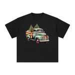 Vintage Christmas Truck Graphic Tee-INNBLAC Fashion Apparel