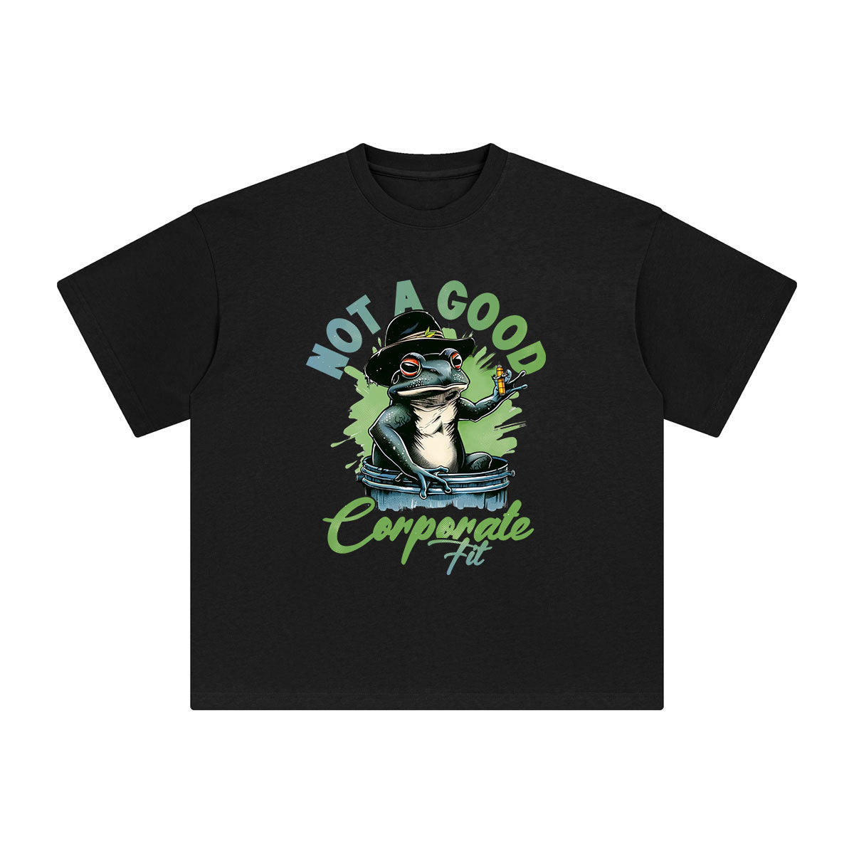 Not A Good Corporate Fit Graphic Tee-INNBLAC Fashion Apparel