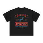 Reindeer Aviation Graphic Tee-INNBLAC Fashion Apparel