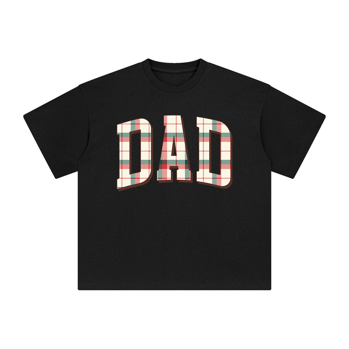 Christmas Plaid DAD Graphic Tee-INNBLAC Fashion Apparel