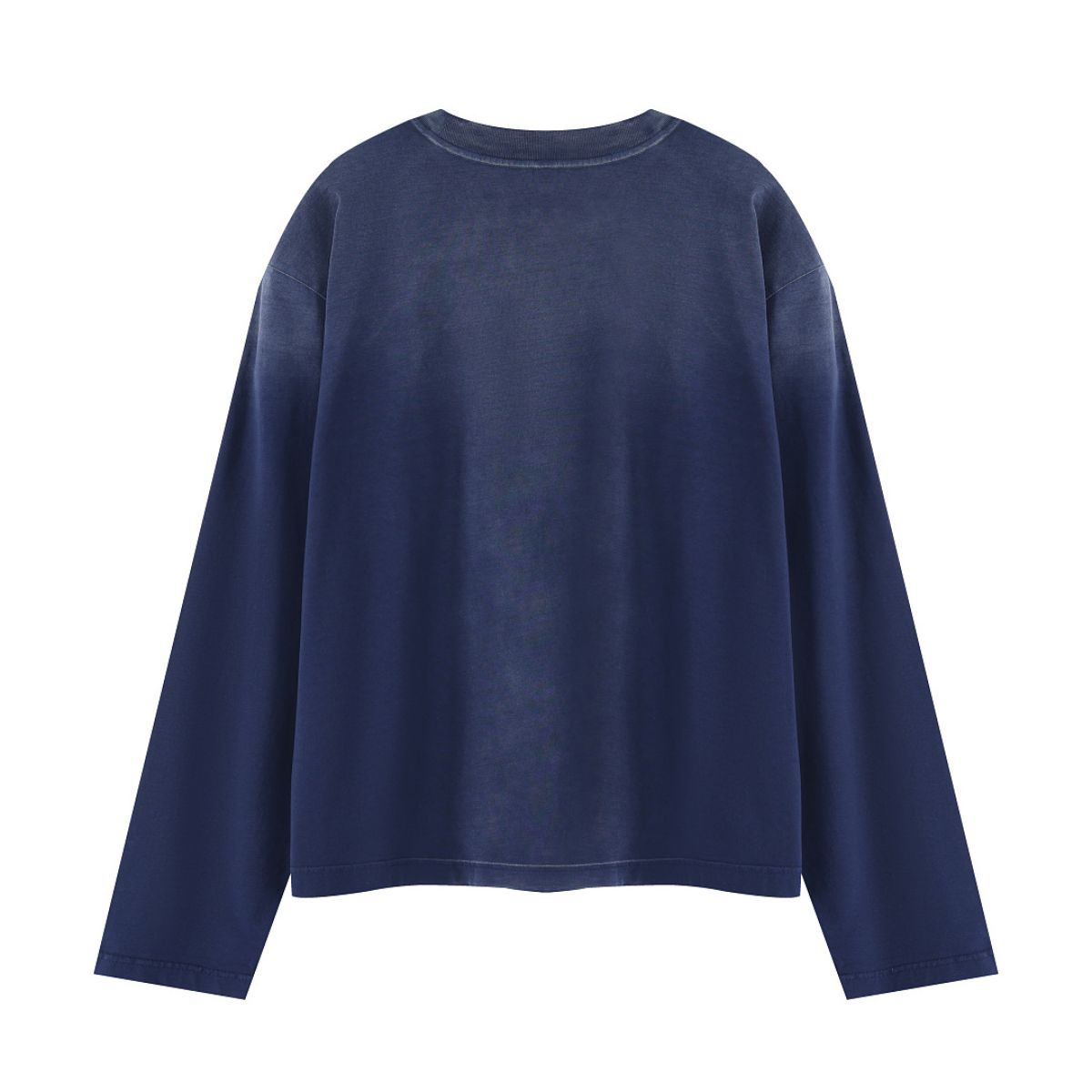 Spray Wash Cotton Relaxed Fit Long Sleeve Tee