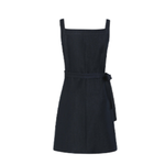 Women's Sleeveless Denim Wrap Mini Dress