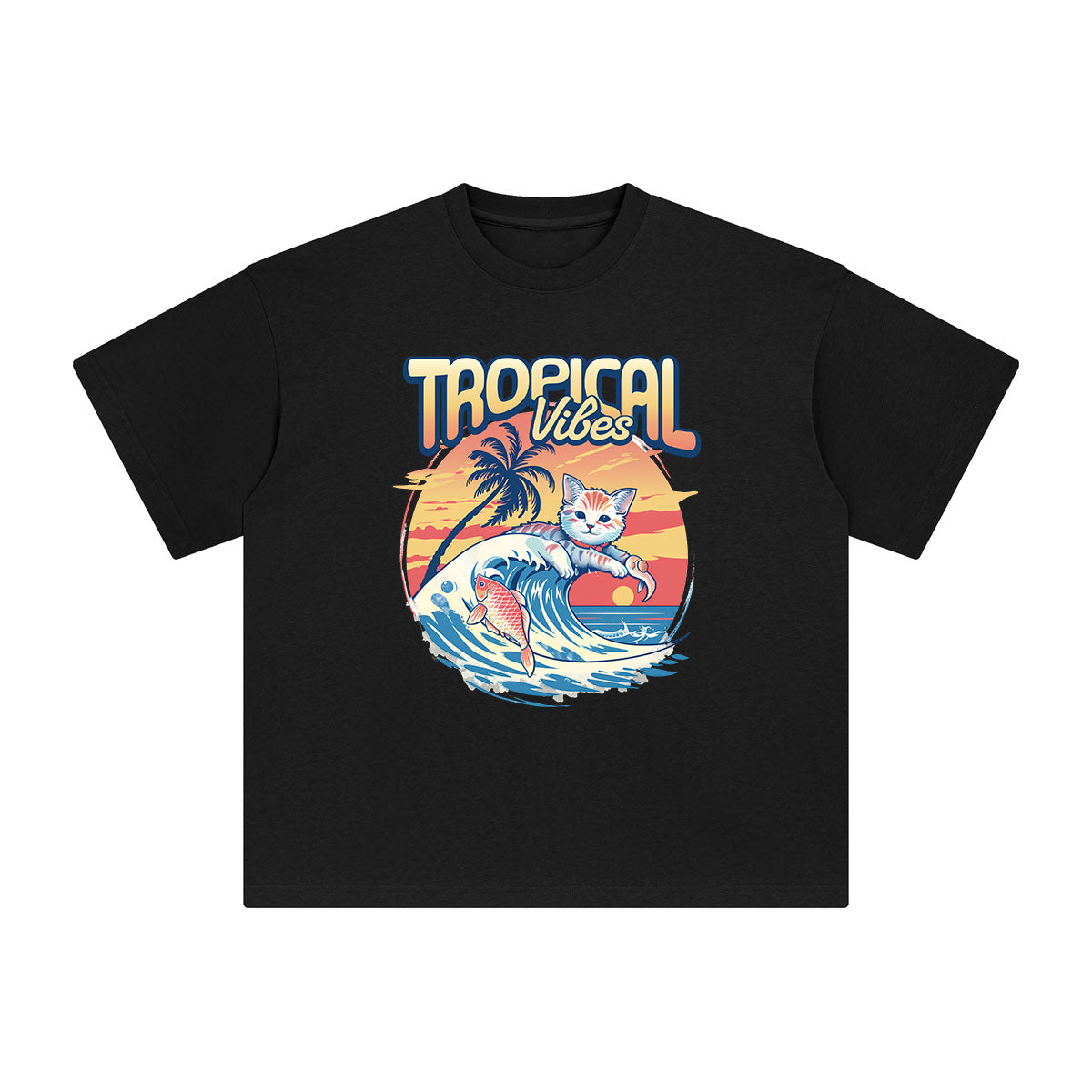 Tropical Vibes Graphic Tee-INNBLAC Fashion Apparel