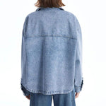 Women's Loose Fit Button-Up Shirt Style Denim Jacket