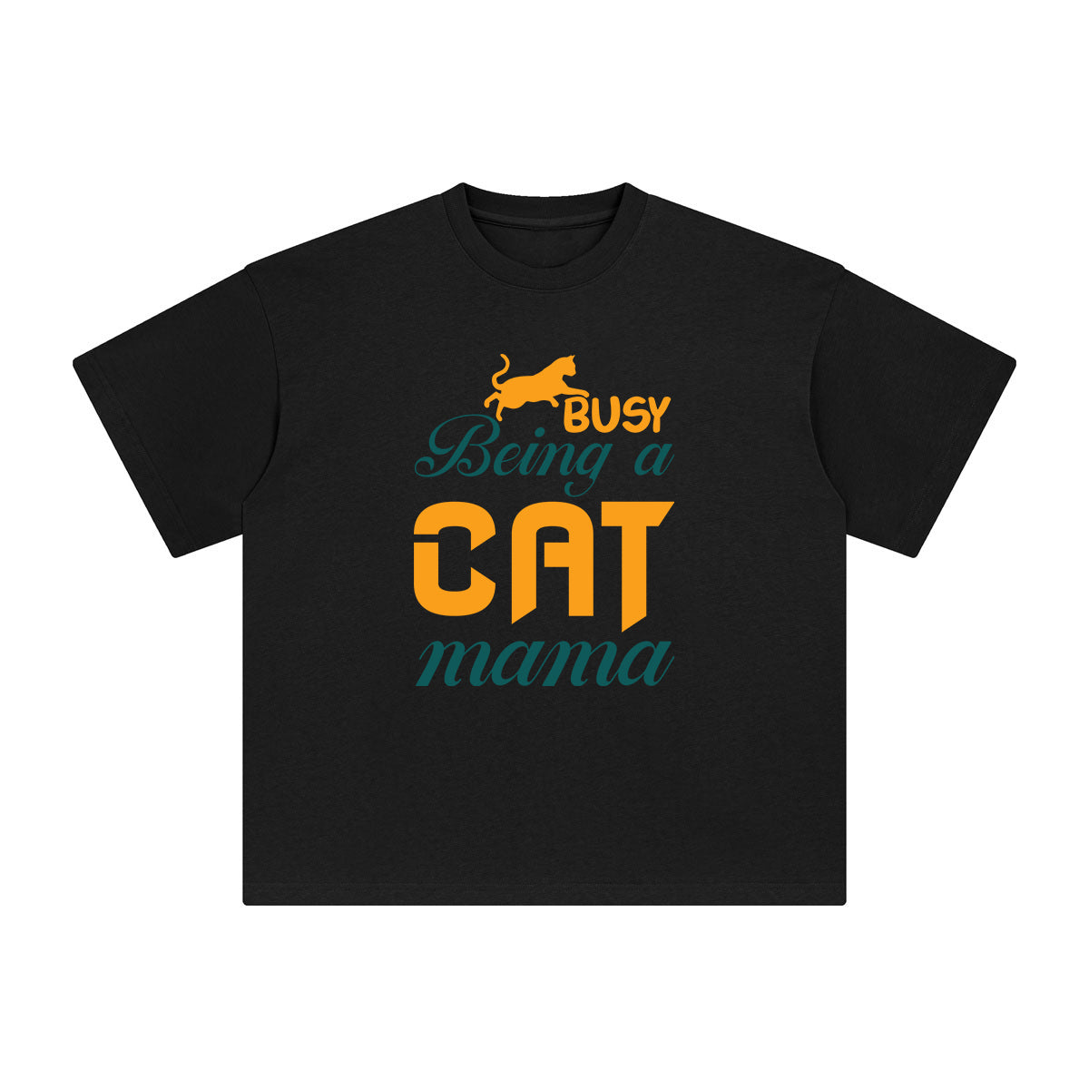 Busy Being A Cat Mama Graphic Tee-INNBLAC Fashion Apparel