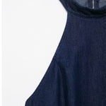 Women's Halter Neck Denim Maxi Dress