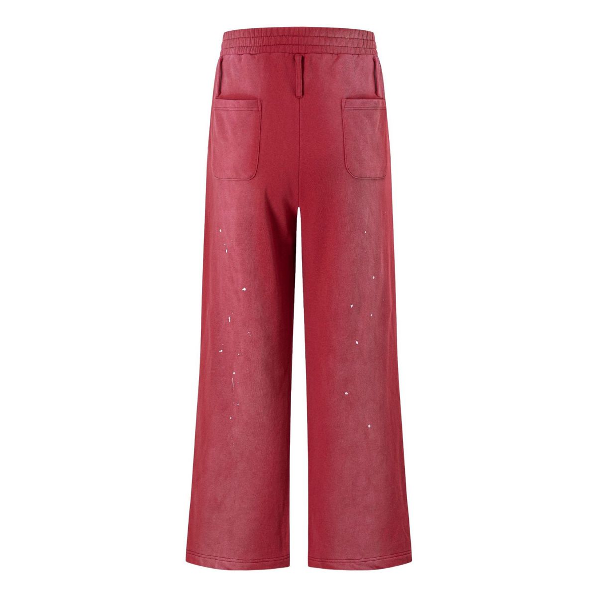 Dirty Washed Tie-Dye Splatter Print Relaxed Straight Leg Pants