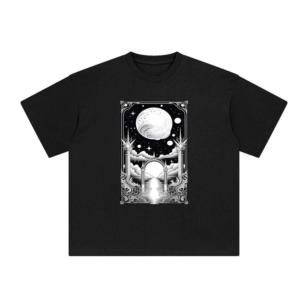 Universe Tarot Card Graphic Tee-INNBLAC Fashion Apparel