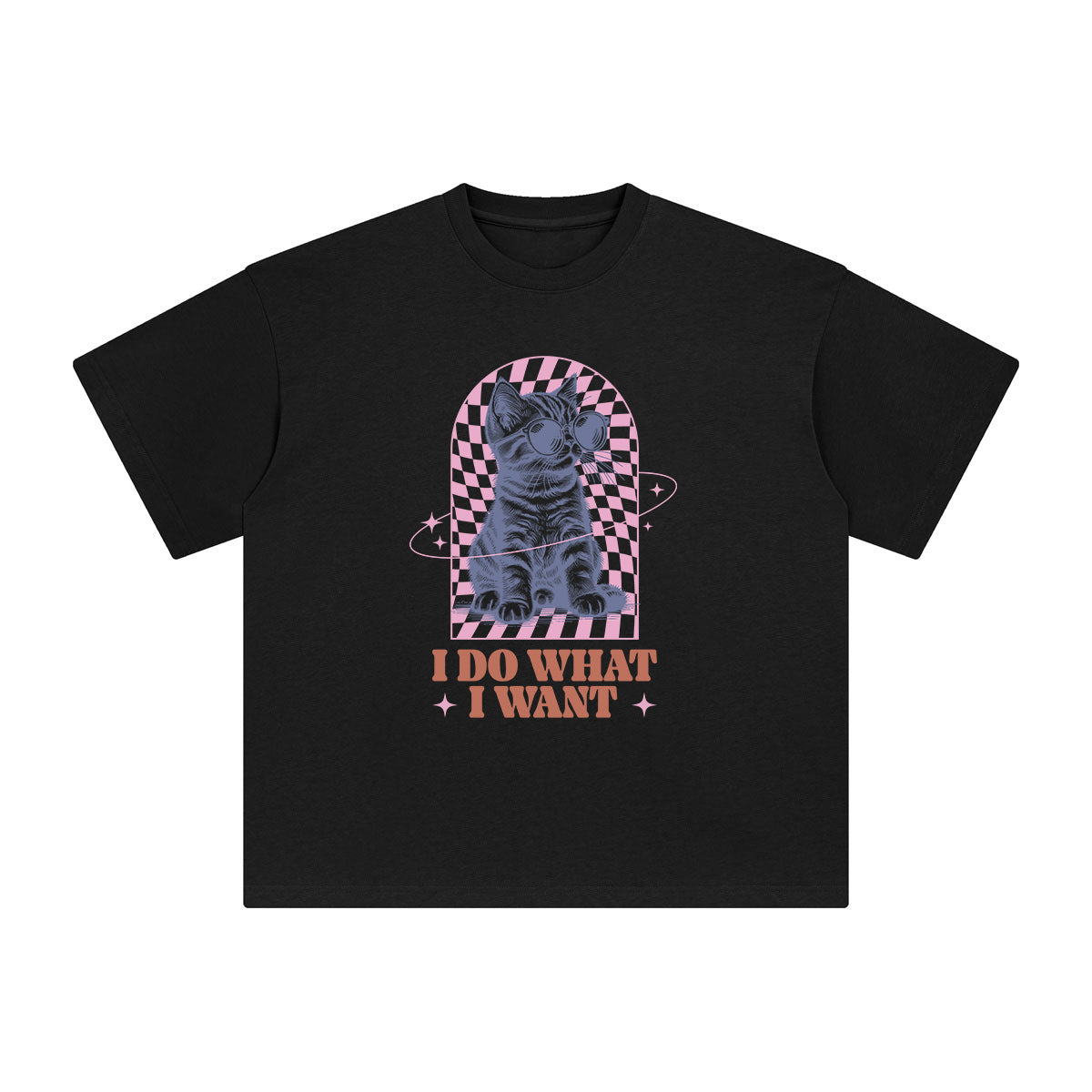 Kitten Wearing Sunglasses Graphic Tee-INNBLAC Fashion Apparel