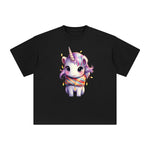 Pastel Christmas Baby Unicorn Graphic Tee-INNBLAC Fashion Apparel