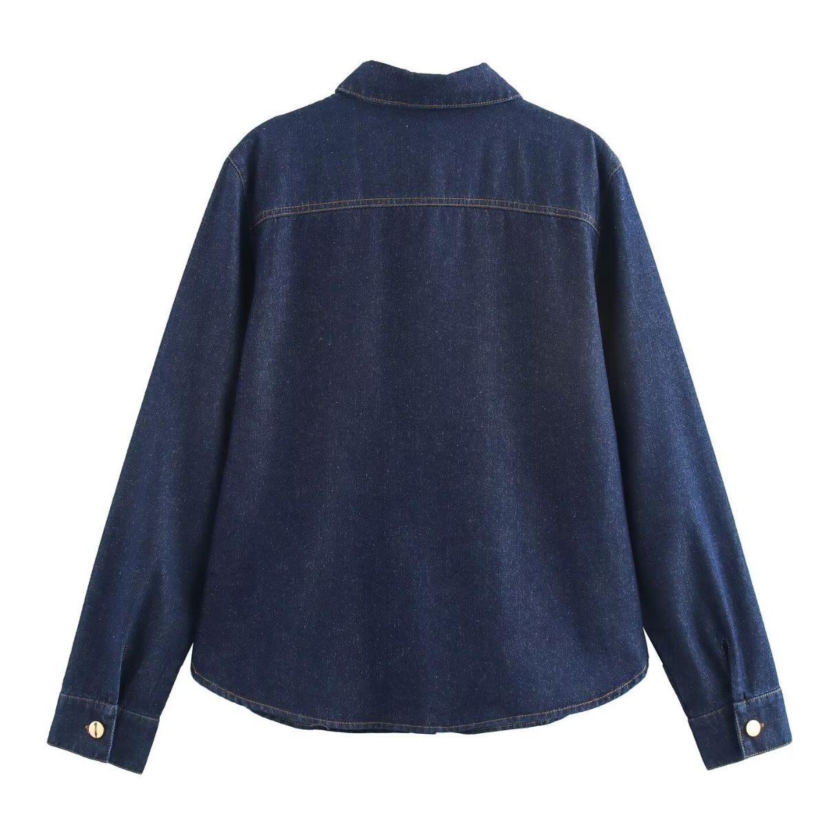 Vestido midi vaquero sin mangas con botones y aberturas en la parte delantera