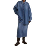 Oversized Ombré Washed Denim Jacket