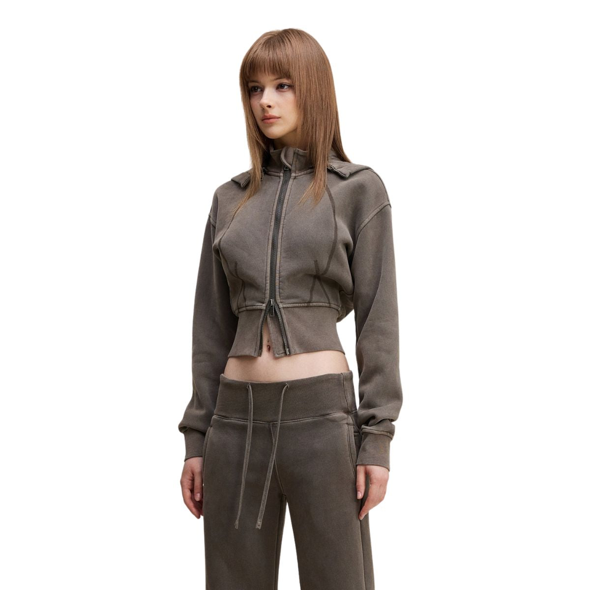 Detachable Hood Double Slider Fleece Hoodie