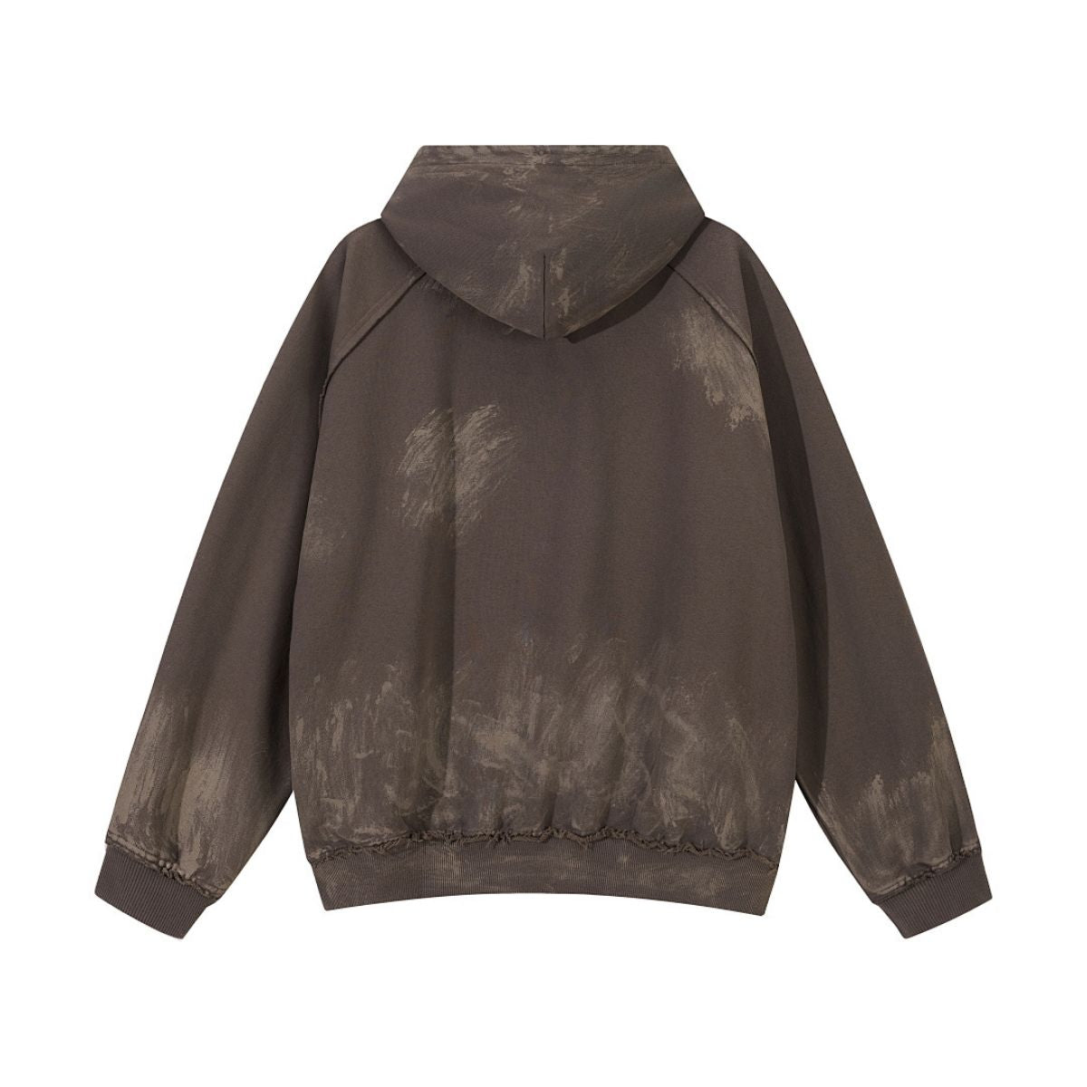 Heavy Washed Paint‑Splatter Destroyed Hoodie
