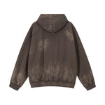 Heavy Washed Paint‑Splatter Destroyed Hoodie