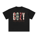 Christmas Plaid COZE Graphic Tee-INNBLAC Fashion Apparel