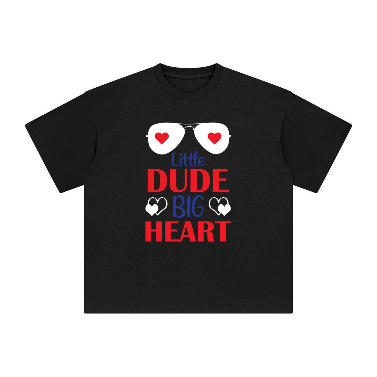 Little Dude Big Heart Graphic Tee-INNBLAC Fashion Apparel