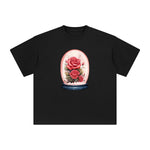 Valentine Roses Globe Graphic Tee-INNBLAC Fashion Apparel