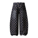Vintage Star Print Loose Wide-Leg Denim Pants