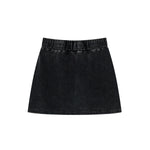 Stone Wash Performance A-Line Skort-INNBLAC Fashion Apparel