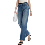 Risen Women's High-Rise Wide Leg Jeans