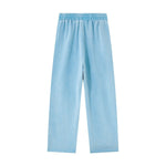 Heavyweight Cotton Washed Distressed Terry Wide‑Leg Pants