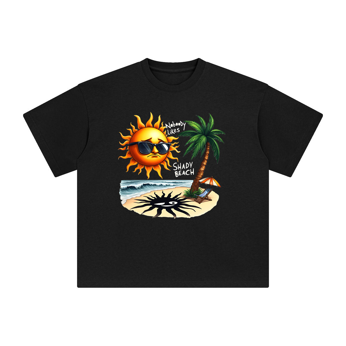 Sun Wearing Sunglasses Graphic Tee-INNBLAC Fashion Apparel