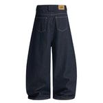 Knife Cut Patchwork High Waist Wide Leg Jeans