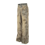 Smoke Rise Smudge Wash Wide Leg Jeans