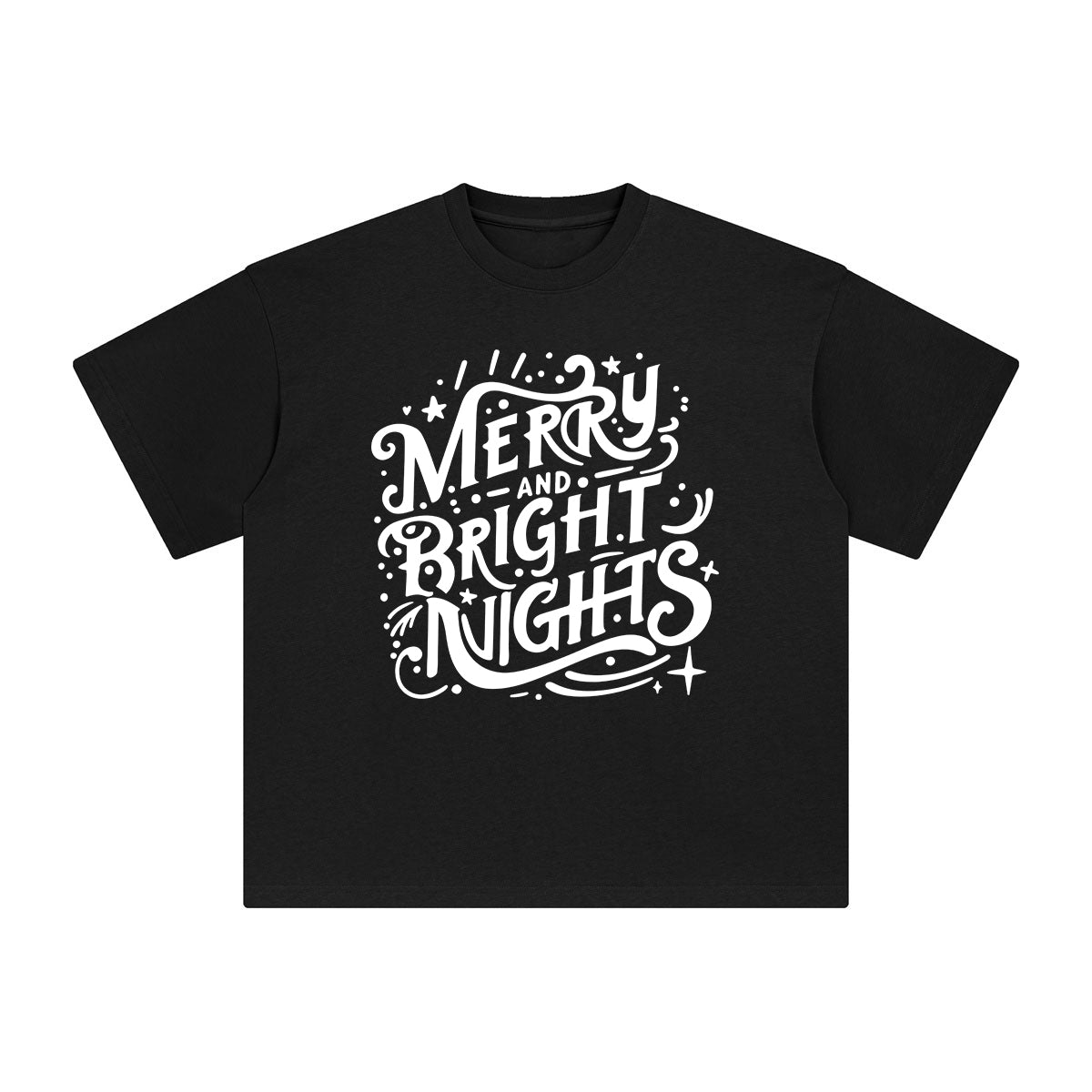 Merry And Bright Nights Graphic Tee-INNBLAC Fashion Apparel