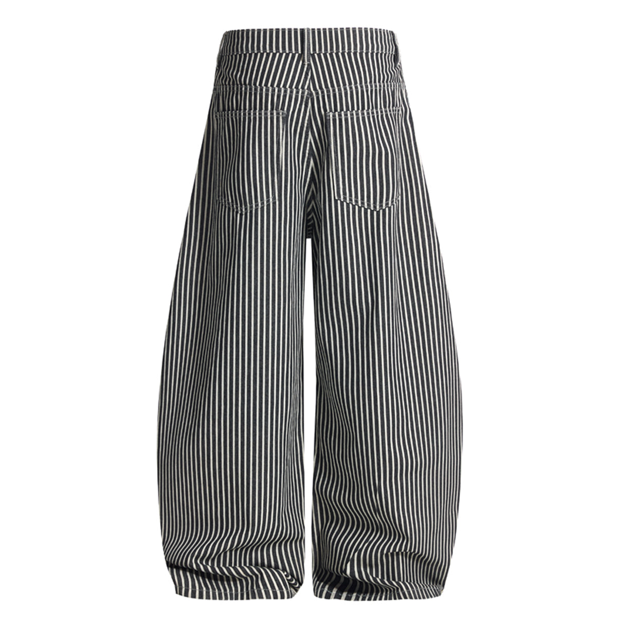 High Waisted Striped Wide Leg Casual Pants