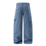 Printed Adjustable Waist Cargo Wide‑Leg Pants