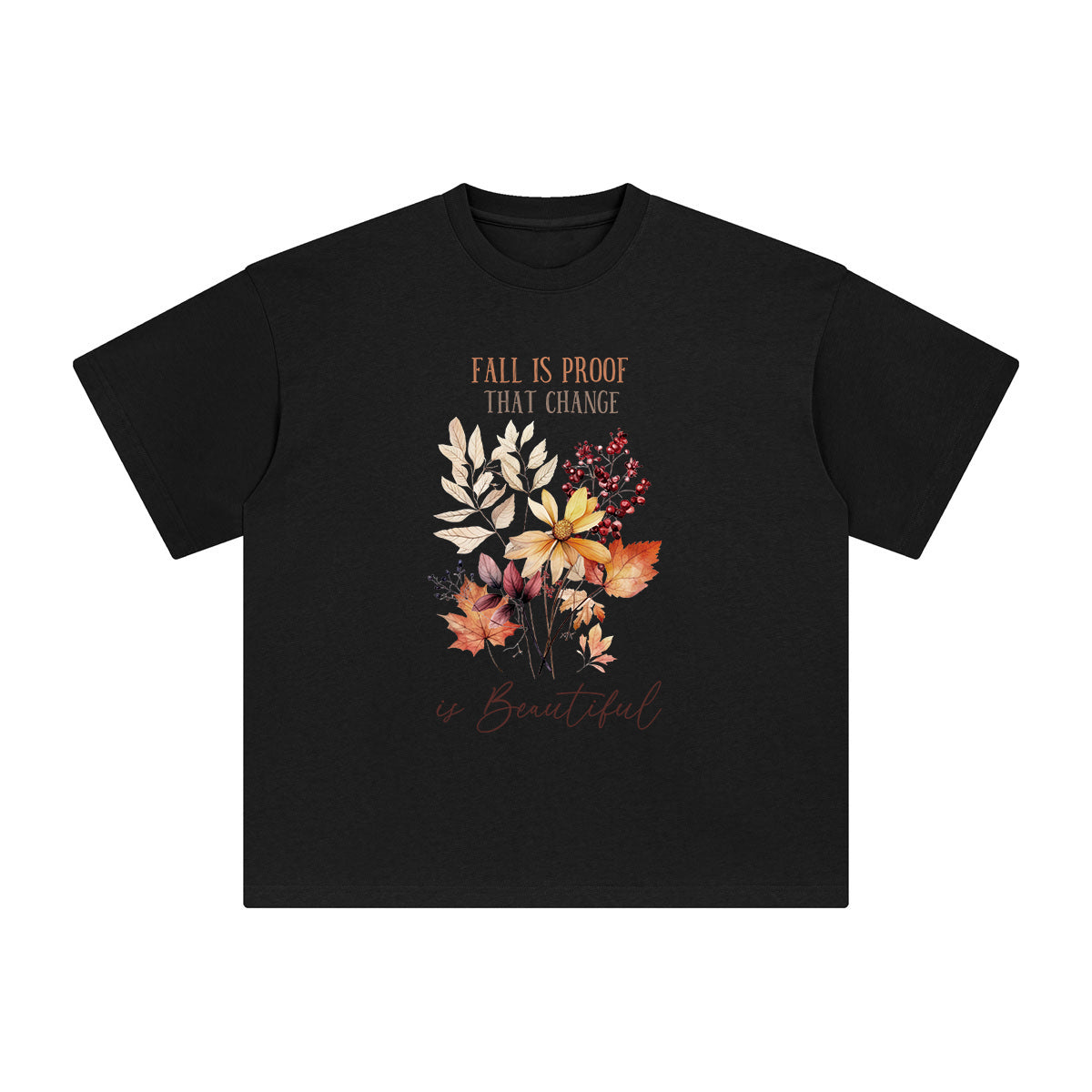 Fall Flowers Graphic Tee-INNBLAC Fashion Apparel