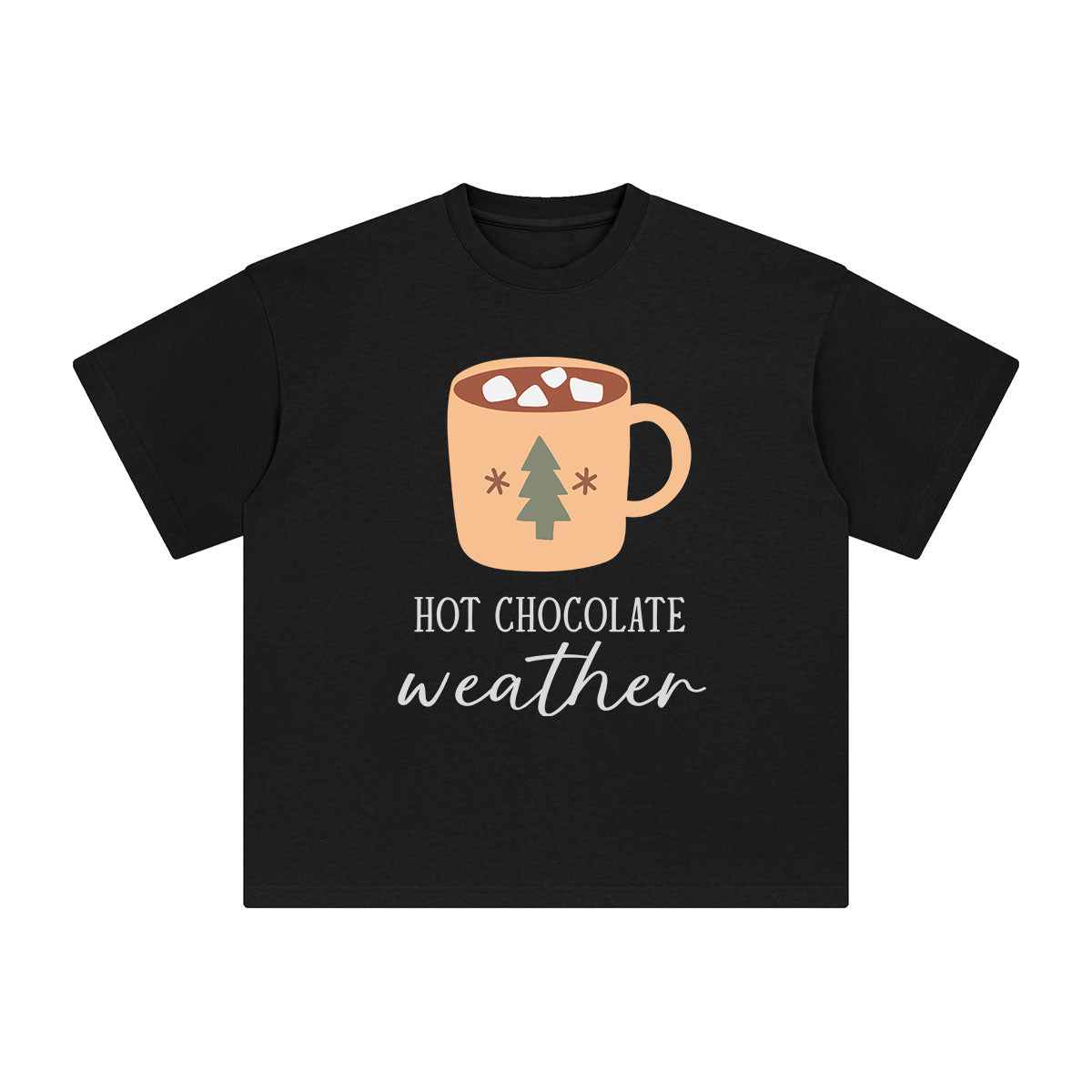 HOT CHOCOLATE WEATHER Graphic Tee-INNBLAC Fashion Apparel