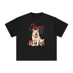 Christmas Jindo Graphic Tee-INNBLAC Fashion Apparel