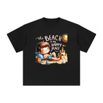 The Beach Is My Happy Place Graphic Tee-INNBLAC Fashion Apparel