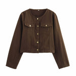 Button Down Long Sleeve Denim Jacket