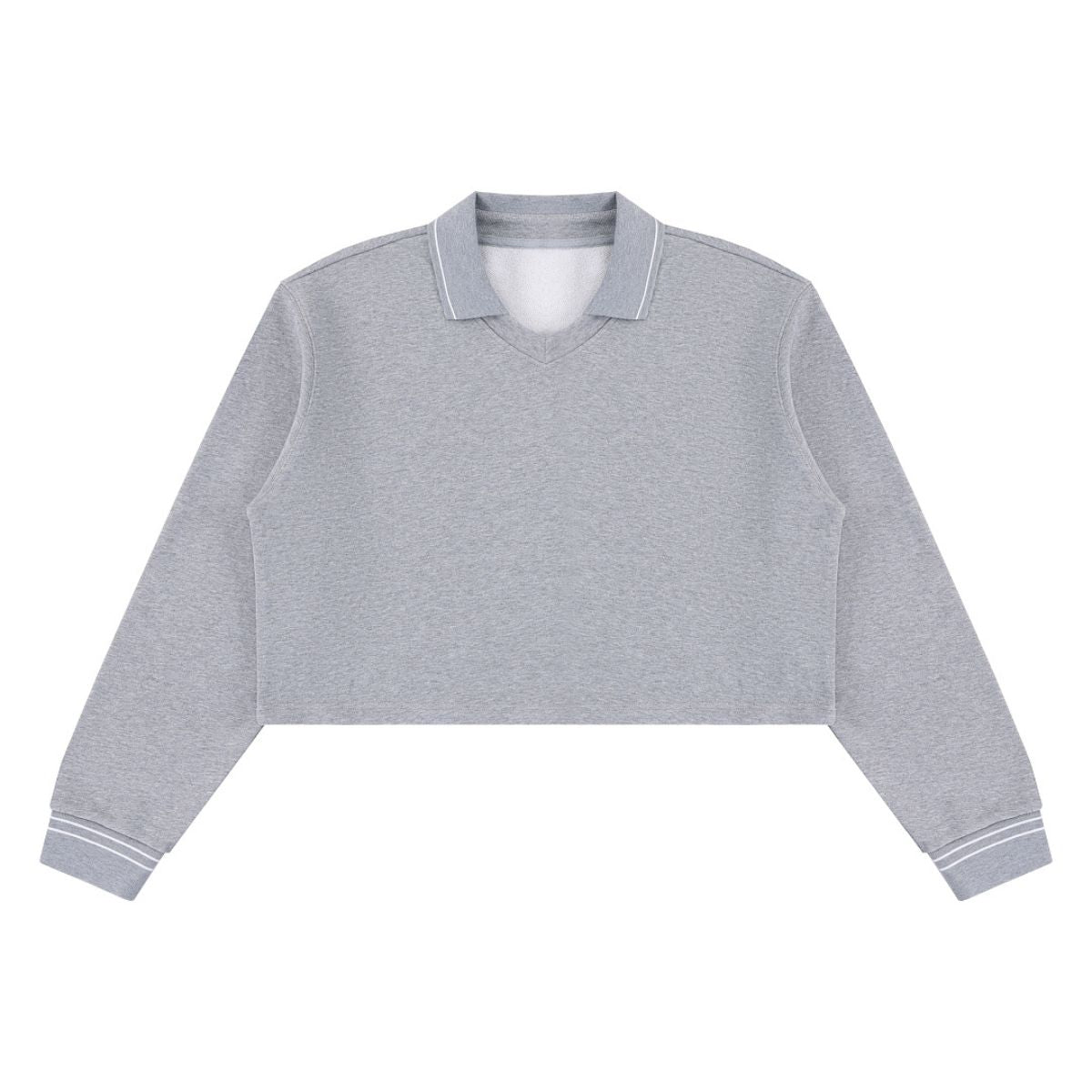 410G Heavyweight Cotton Cropped Sweatshirt | Coverstitch Detail Street Pullover