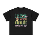 Irish Kisses And Shamrock Wishes Graphic Tee-INNBLAC Fashion Apparel