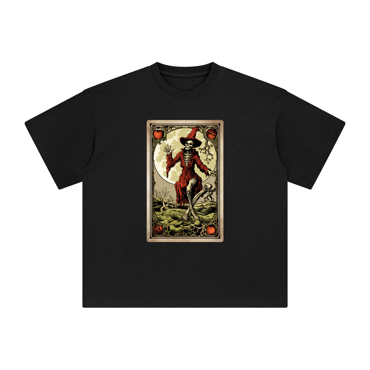 Zombie Tarot Card Graphic Tee-INNBLAC Fashion Apparel