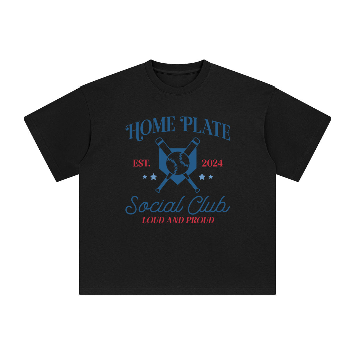 Home Plate Baseball Graphic Tee-INNBLAC Fashion Apparel